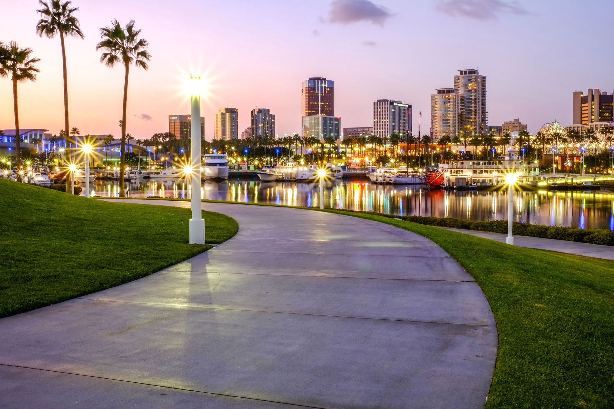 Long Beach Harbor at Twilight,