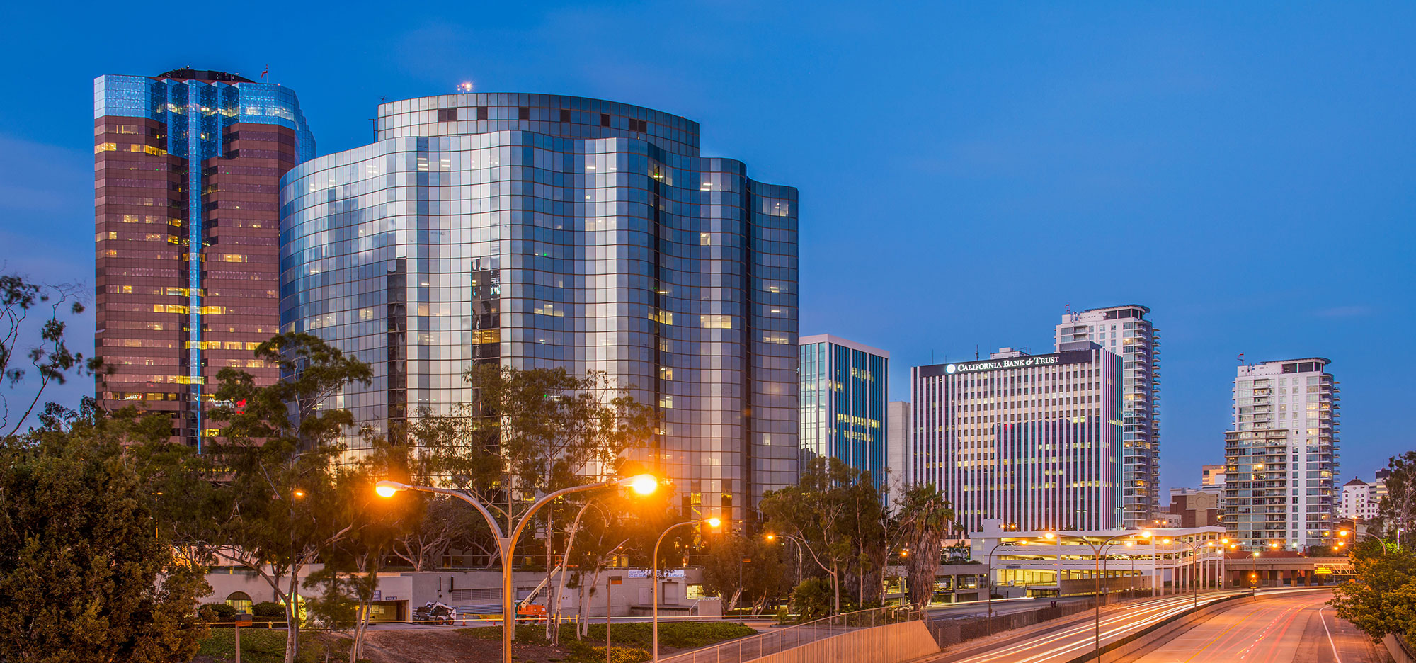 Long Beach skyline at night