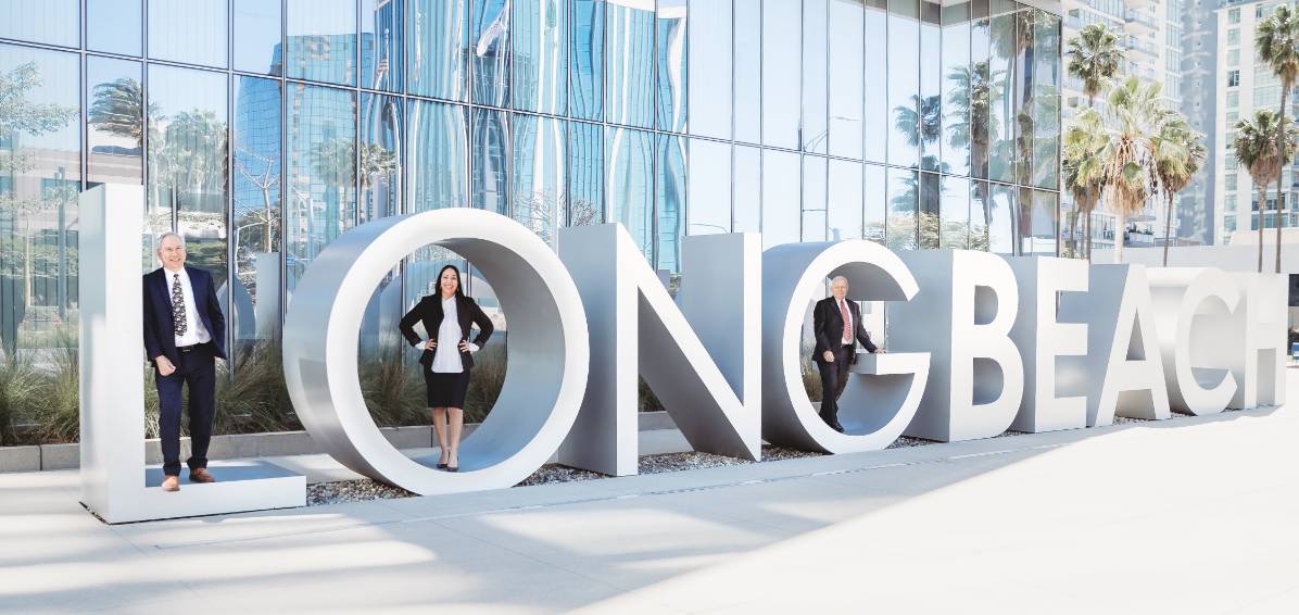 CBC Blair Partners in front of Long Beach sign